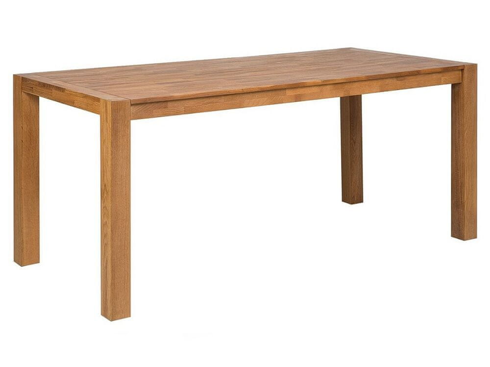 Beliani Jedálenský stôl z dubového dreva 150 x 85 cm svetlé drevo NATURA